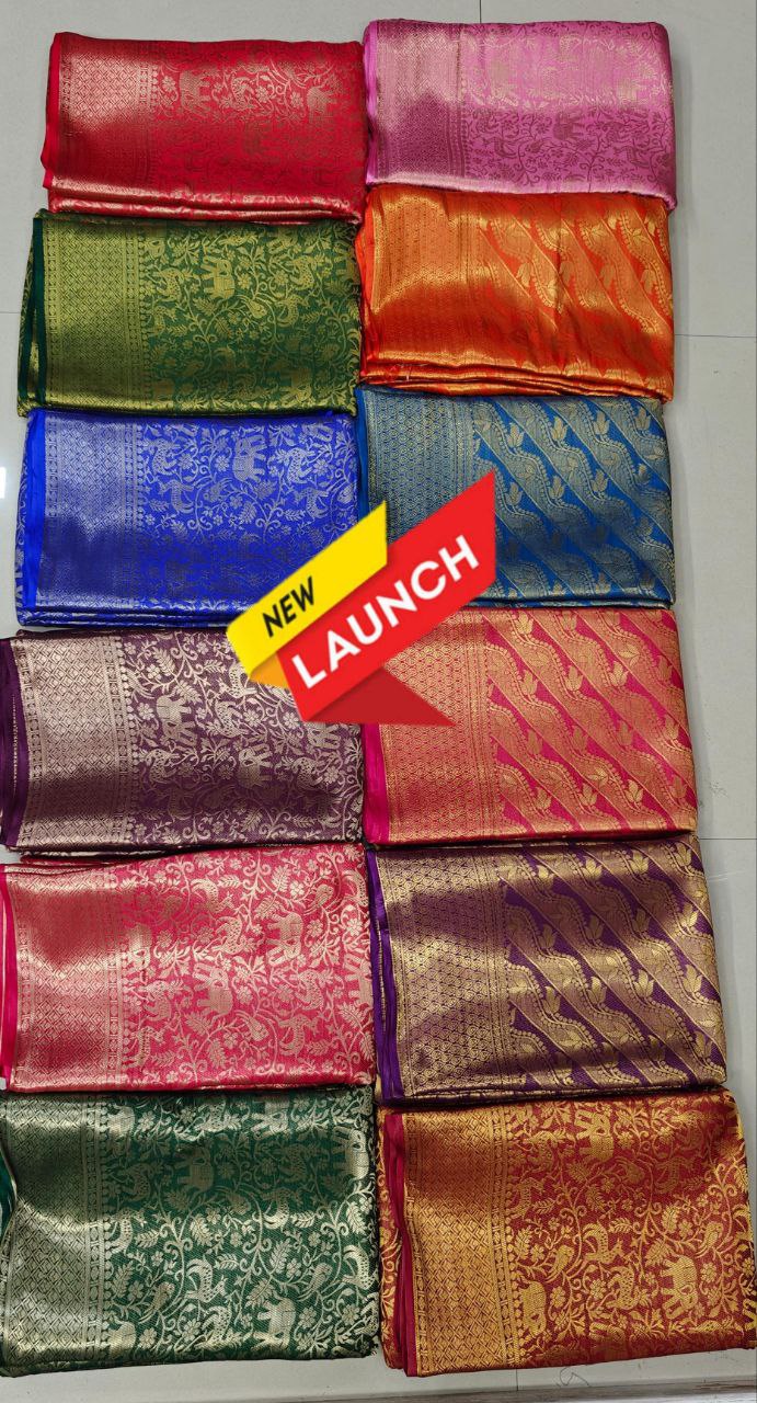 Pure Brocade Mysore Silk Saree - Milano Red