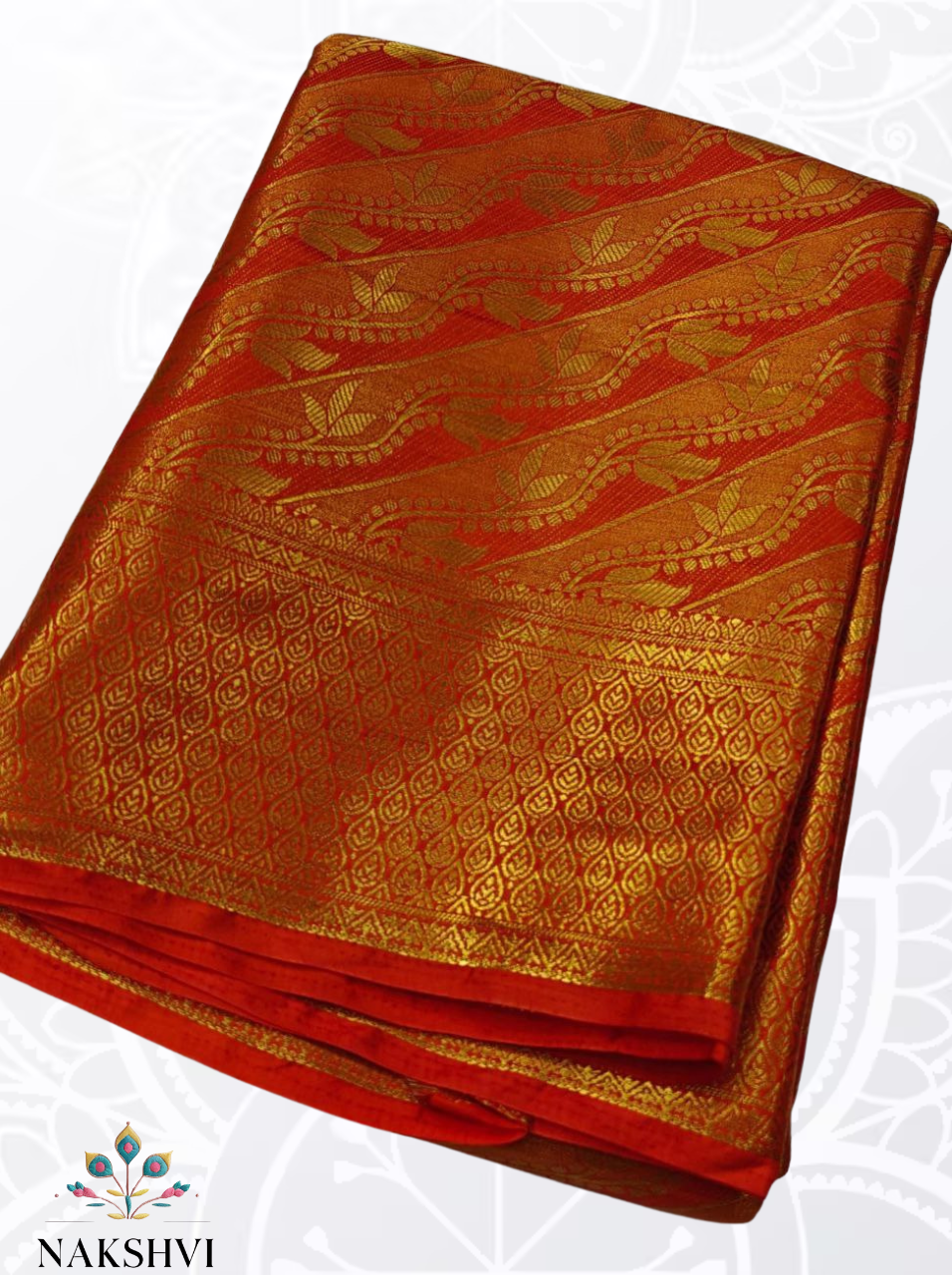 Pure Brocade Mysore Silk Saree - Milano Red